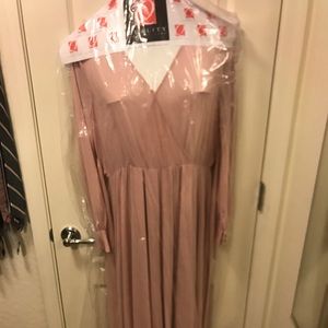 Windsor blush long sleeve maxi dress